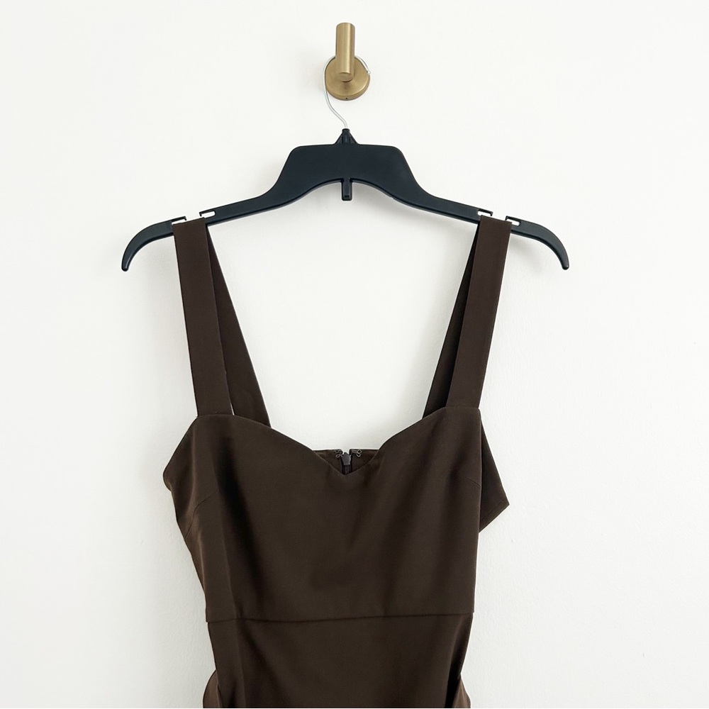 Reformation Huxley Belted Mini Dress in Chestnut Brown Size 4 - Picture 4 of 13